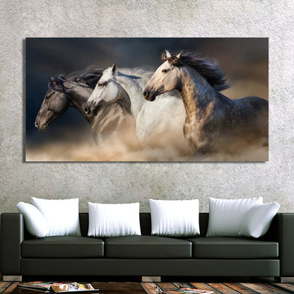 Tableau Trois Chevaux Dessins Fait Main